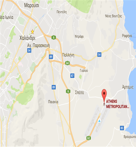 furnished apartments rooms near Athens Metropolitan Expo exhibition centre Spata Greece